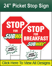 24" Picket Stop Sign
