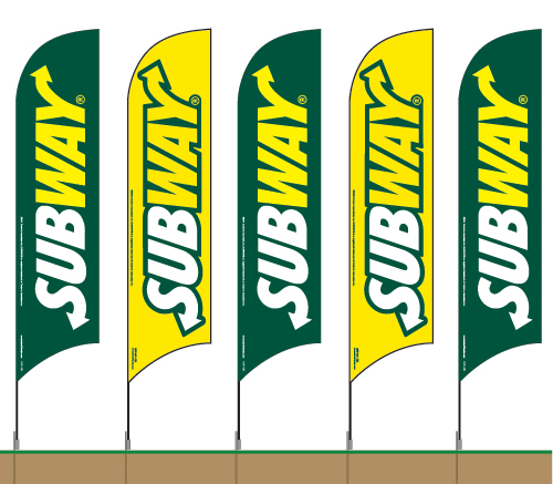 Subway Feather Flag