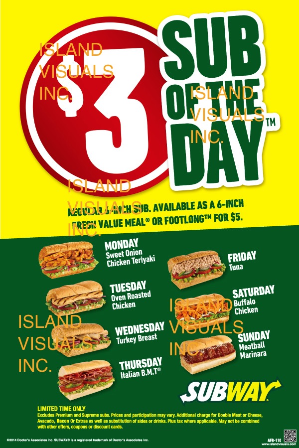 sub of the day friday