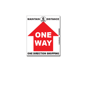 7.5 x 9 Straight, 48 Free Island Visuals Can/Bottle Opener Included! 6ft Distance Marker Floor/Wall Decal for Social Distancing One Direction Shopping