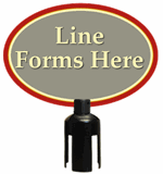 Line Forms Here Stanchion Topper