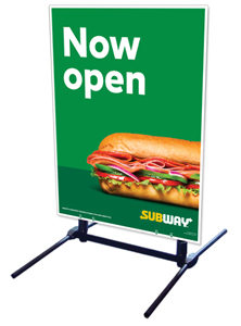 Outdoor Self Standing Sign - Now Open Logo