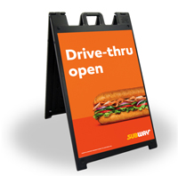 24 x 36 Black A-Frame - Drive Thru