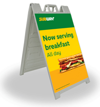 24 x 36 A-Frame - Now Serving Breakfast
