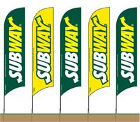 Subway Feather Flag