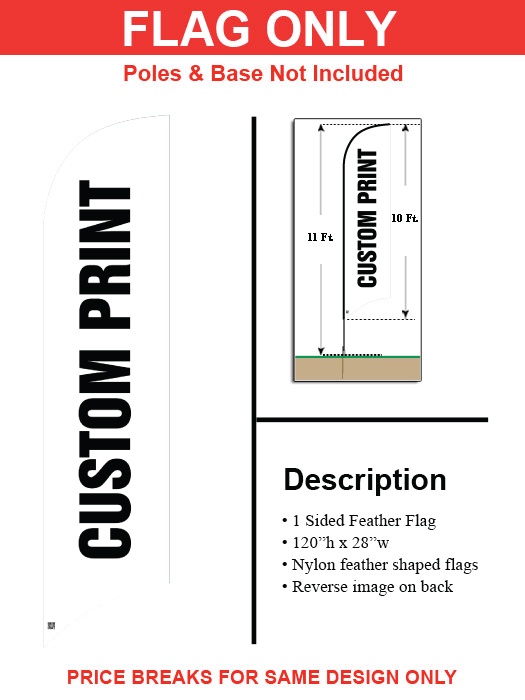 Custom 10' Feather Flag - (Flag Only)