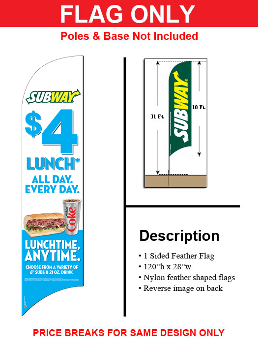 Subway Feather Flag - Inside Home Depot