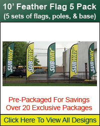 10' Feather Flag 5 Pack