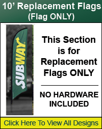 10' Feather Flags (Flags Only)