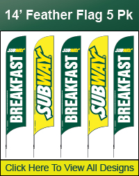 14' Feather Flag 5 Pack