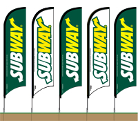 Subway Feather Flag