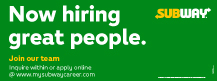 Horizontal Now Hiring Banner