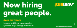 Horizontal Now Hiring Banner