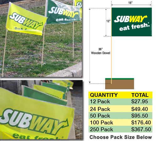 Green Subway Logo Flag